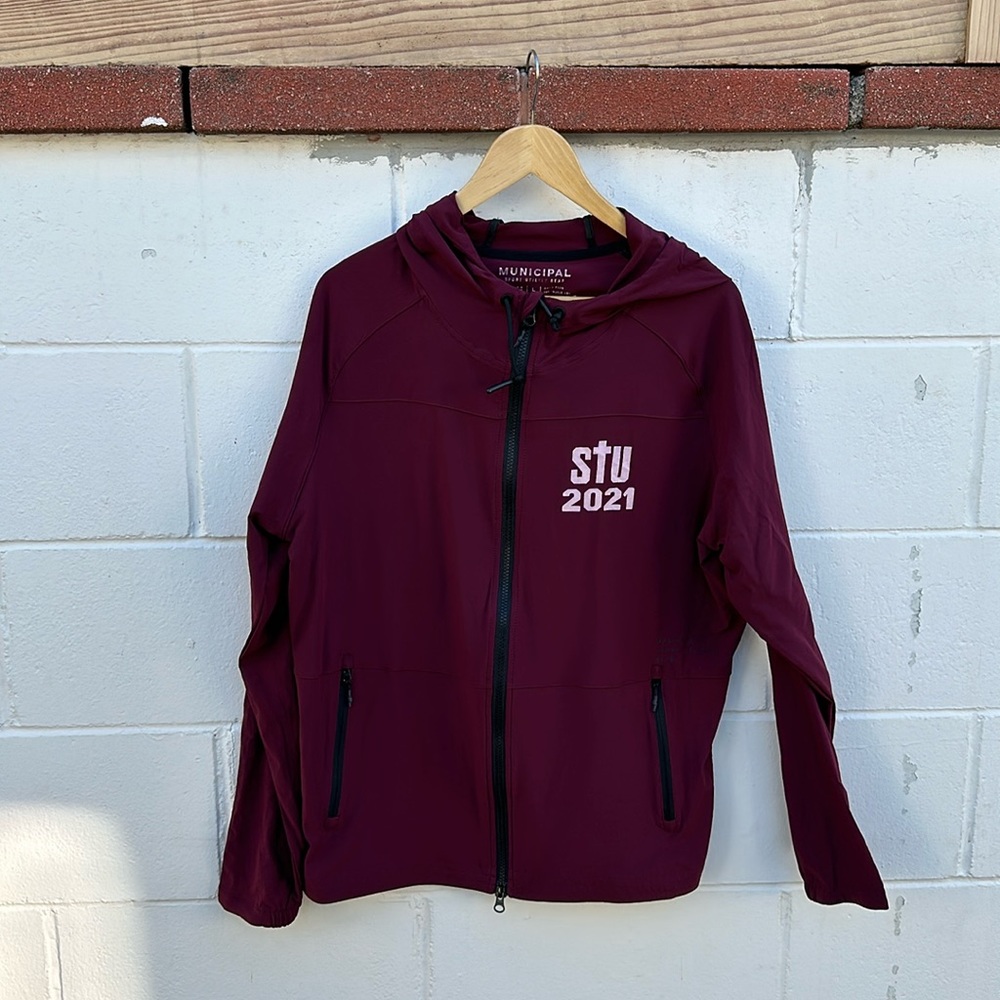 Municipal Men’s hooded sports jacket.